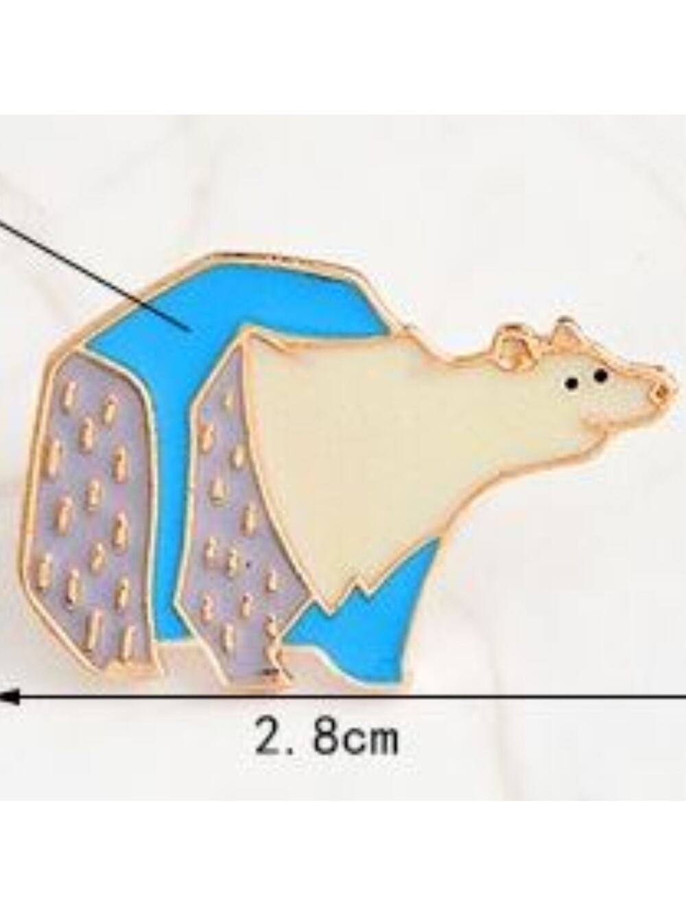 Polar Bear Pin Brooch